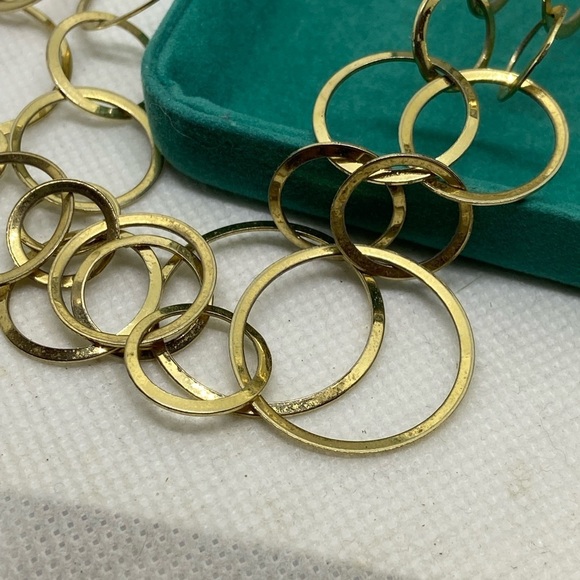 Cookie Lee Long Gold Circle chain Necklace - Picture 3 of 4